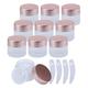 LusDoly 10 Pcs Empty 50ml / 50g Frosted Transparent Glass Jars with Aluminum Lids, Refillable Cosmetic Containers Travel Jars for Body Butter,Scrubs,Face Cream Lotion with 4 Pcs Spatula