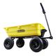 RocwooD Poly Dump Cart Trolley Garden Tipping Wheelbarrow 250kg Utility Truck Trailer Steel Frame Heavy Duty Festival Outdoor Tools Plants 4 Wheels Yellow