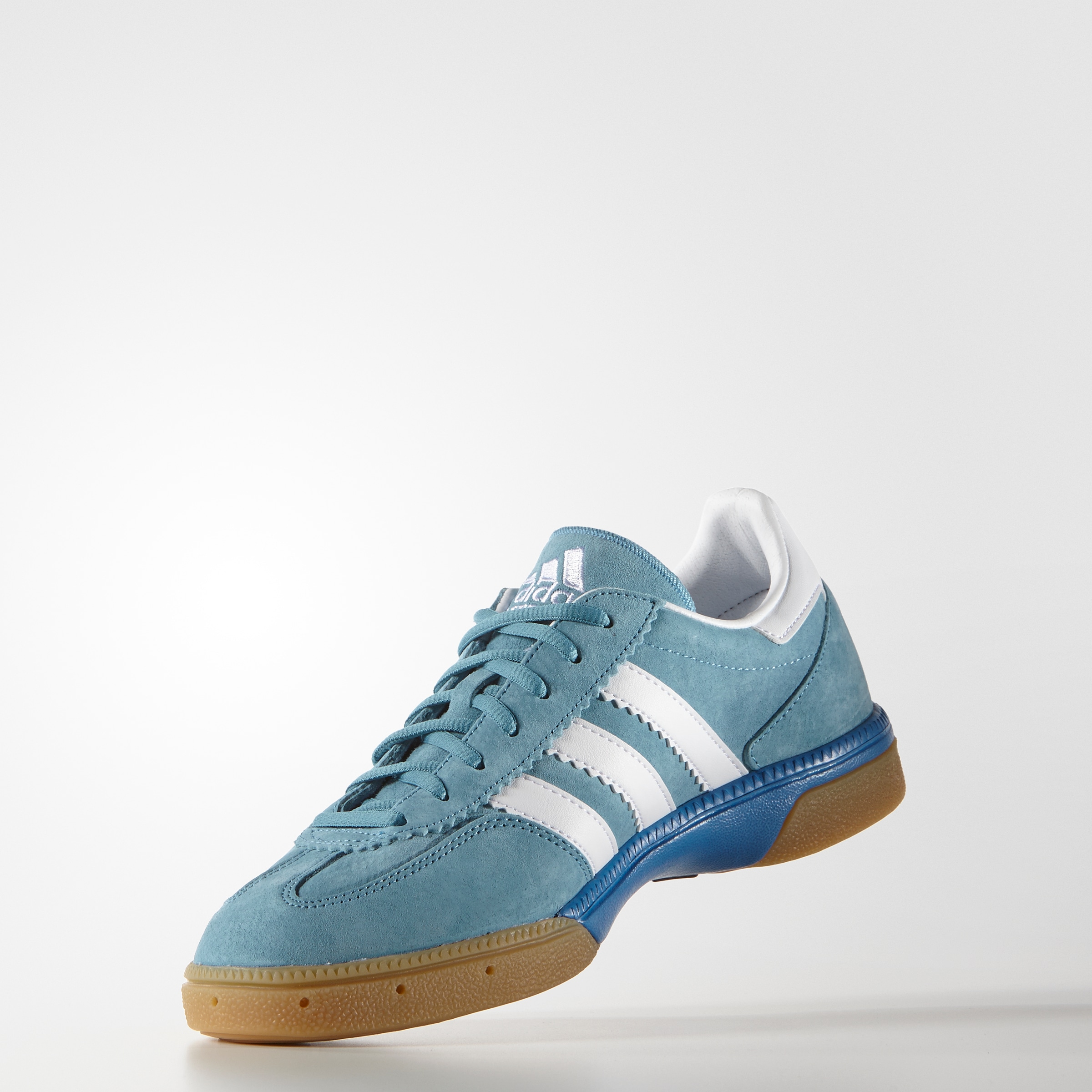 Hallenschuh ADIDAS PERFORMANCE "HANDBALL SPEZIAL", Herren, Gr. 44,5, blau (royal, coreweiß, cloudweiß), Leder, Synthetik, Schuhe Hallenschuh