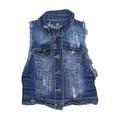 Wallflower Denim Vest: Blue Jackets & Outerwear - Kids Girl's Size Medium