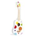 Janod - Confetti Wooden Guitar - Pretend Play and Musical Awakening Toy - Red - from 3 Years Old, J07598