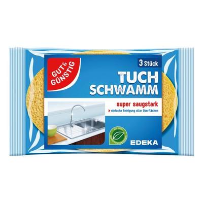 Gut und Günstig 3er-Pack Tuchschwamm »super saugstark« gelb Image