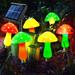 SRstrat Outdoor Solar Mushrooms Lights LED Solar Garden Decor Stake Lights Colored Lights 8 Modes Outside Waterproof Solar Powered Garden Christmas Lights