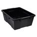 Quantum Storage Systems Stackable Polypropylene Latch Container Bin - Black 6 Pack