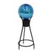 Achla 6 Teal Crackle Glass Gazing Globe With Stand