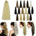 DODOING 18 21 Colored Hair Extensions Clip in Hair Extensions Hair Pieces Synthetic Hairpiece 150g with a jaw/Claw Clip