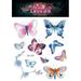 1/12 sheets Fashion Body Art Long Lasting Safe non -toxic Tattoo Sticker 3D Colorful Waterproof Butterfly Fake Tattoos Butterfly Temporary Tattoos RH014(1 SHEET)