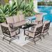 5/7-Seat Patio Conversation Set with 3-Seat Sofa, 2/4 Single Chairs, 2-Seat Sofa and 1 Coffee Table