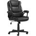 Inbox Zero Javette Executive Chair Upholstered, Leather in Gray/Black/Brown | 40 H x 26.5 W x 28.5 D in | Wayfair 62D385160FB3425FA90D8EC07CB19E77