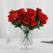 12 Bush Red 84 Rose Buds Real Touch Artificial Silk Flowers