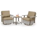 Rosecliff Heights Howton 360-Degree Oversized Resin Wicker Outdoor Swivel Rocker Patio Chairs Set Synthetic Wicker/All | Wayfair