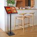 YINXIER Menu Stand Floor Aluminum/Metal in Black | 45.27 H x 19.29 W x 11.02 D in | Wayfair W2364