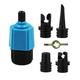 5 Pieces Boat Pump Adaptor Valves Adapter Inflatable Adapter with 1 Wrench Inflatable Toys Multifunction Compressor Paddle Board Pump Adapter blue