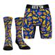 Men's Rock Em Socks New York Knicks NY Style Pizza Underwear and Crew Combo Pack