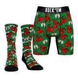 Men's Rock Em Socks Boston Celtics Lobsters Underwear and Crew Combo Pack