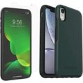 OtterBox Symmetry Series Case for iPhone XR Only - with Zagg Glass Elite Clear Screen Protector - Non-Retail Packaging - Ivy Meadow Trekking Green/Scarab
