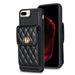 Dteck Wallet Case for iPhone 8 Plus/iPhone 7 Plus Cute Luxury Bag Design Elegant Purse Flip Card Pouch Cover Soft PU Leather Case with Shoulder Strap Black