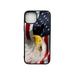 For Apple iPhone 13 (6.1 ) Hybrid Print Design USA American Pattern Fashion Rubber Hard PC TPU Shockproof Frame Case Cover fit iPhone 13 - American Eagle