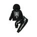 Frobukio 2PCS Kids Boys Girls Halloween Outfit Pumpkin Skeleton Print Long Sleeve Hood Sweatshirt Long Pants