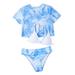 YDOJG Cute Swimsuits For Teen Girls Kids Baby Boys Summer Print Shorts Quick Dry Beach Swimwear Swimsuit Swimming 3Pc Bikini Clothes For 7-8 Years