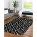 Unique Loom Ruth Trellis Shag Rug Rectangle 10 0 x 13 1 Black and White Modern Trellis Living Room Bed Room Dining Room