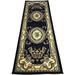 Traditional Aubusson Persian Runner 330 000 Point Area Rug Dark Blue Burgundy Beige Design 602 (2 Feet X 7 Feet 2 Inch)