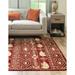 Unique Loom Yellowstone Pioneer Rug Rectangle 6 1 x 9 0 Red Cabin / Lodge Border Living Room Bed Room Dining Room