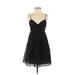 Nancy Rose Casual Dress - Mini: Black Damask Dresses - Women's Size 2