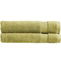 Christy Refresh Green Bathroom Towels | Set of 2 | Quick Dry | Tonal and Stylish | Soft Plush Large Bath Towels | Absorbent Shower Towels | 100% Cotton 550GSM | Machine Washable | Bamboo