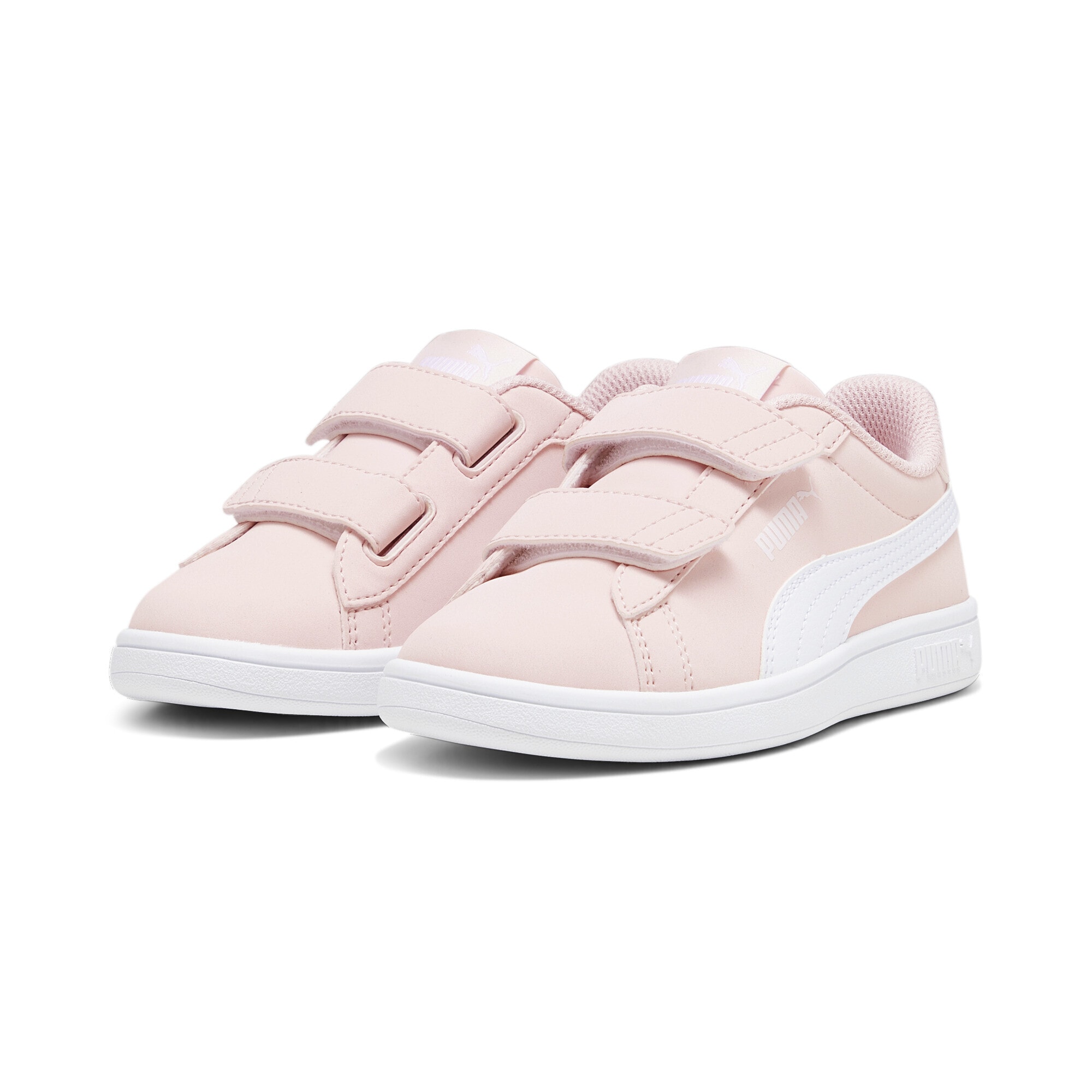 Sneaker PUMA "Smash 3.0 Buck Sneakers Jugendliche", Damen, Gr. 33, frosty pink weiß, Obermaterial: Synthetik, Textil; Futter: Textil; Innensohle: Textil; Laufsohle: Gummi, Schuhe Sneaker