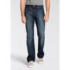 Bootcut-Jeans LEVI'S "527 SLIM BOOT CUT", Herren, Gr. 36, Länge 34, blau (comin round the moun), Denim/Jeans, Obermaterial: 99% Baumwolle, 1% Elasthan, casual, slim fit, Jeans, in cleaner Waschung