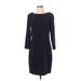 Karl Lagerfeld Paris Casual Dress - Sheath: Blue Solid Dresses - Women's Size 6