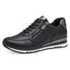 Sneaker MARCO TOZZI, Damen, Gr. 38, schwarz (schwarz metallicfarben), Lederimitat, sportlich, Schuhe Sneaker, mit Feel Me-Ausstattung, Freizeitschuh, Halbschuh, Schnürschuh