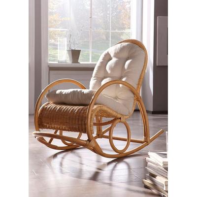 Schaukelstuhl HOME AFFAIRE, beige (natur), B:60cm H:100cm T:116cm, Rattan, Stühle Image