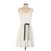 Laundry by Shelli Segal Cocktail Dress - A-Line: White Jacquard Dresses - Women's Size 4