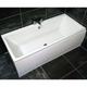 Suzie Slim 1700mm x 750mm Square Style Thin Rim Double Ended Bath, standard bath-with front and end panel