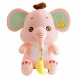 Plush Toy Baby Animated Stuffed Plush Elephant Cute Elephant Stuffed Animal Toy Cartoon Banana Baby Elephant Proboscis Baby Elephant Doll Doll Perfect Gifts for Kids Down Cotton Pink