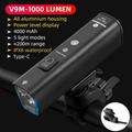 1000Lumen Bike Light Smart Vibration Sensing Bike Lamp 5Modes Bicycle Headlight LED Flashlight Lantern Bike Accessories