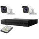 Kit videosorveglianza ip poe 2 telecamere Hikvision nvr 4 canali 4K hd 500GB