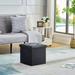Folding Storage Ottoman, Foot Rest Stool Footstool, Leather Tufted Ottoman, Small Ottoman Cube for Living Room Bedroom Dorm