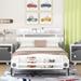 Twin Size Car-Shaped Platform Bed,Twin Bed with Storage Shelf