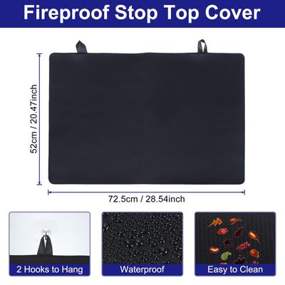 Stove Top Cover for Electric Stove 28.5"x20.4" Glass Stove Top Cover, Black