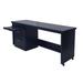 Forest Designs Oslo Rolling Desk & Rolling File Cabinet Wood in Blue | 31 H x 64 W x 23 D in | Wayfair B1259/B1250GN-OBLU