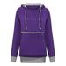 Oversized Workout Shirts for Women Women Solid Long Sleeve Pet Big Pockets Velvet Hoodies Pullovers Sweatshirt Top