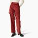 Dickies Women's Halleyville Regular Fit Wide Leg Corduroy Pants - Fired Brick Size 8 (FPR08)