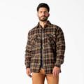 Dickies Men's Water Repellent Fleece-Lined Flannel Shirt Jacket - Moss/black Plaid Size XL (TJ210)