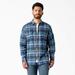 Dickies Men's Flex Long Sleeve Flannel Shirt - Navy Blue/multi Plaid Size M (WL650)