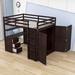 Harriet Bee Keisler Full Size Wood Loft Bed w/ 3 Drawers, Desk & Wardrobe Metal | 65 H x 56.7 W x 78.3 D in | Wayfair