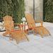 Anself Patio Adirondack Chairs with Footrests 2 pcs Solid Wood Acacia