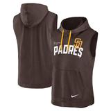 Men's Nike Brown San Diego Padres Athletic Sleeveless Hooded T-Shirt